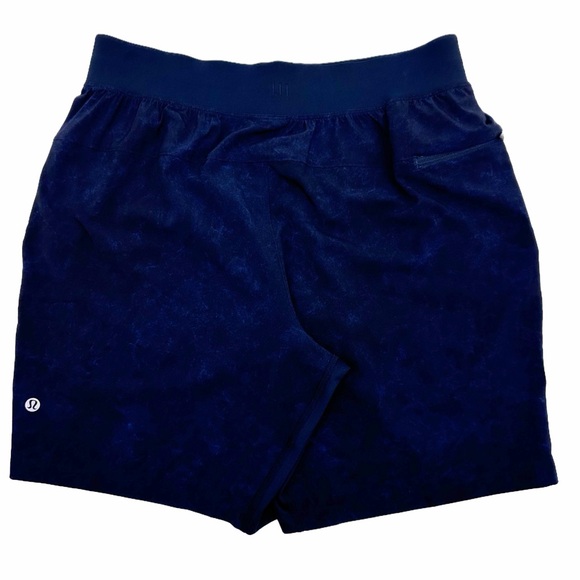 Lululemon Men’s Pace Breaker Unlined Navy Performance Shorts Size M - Picture 4 of 10